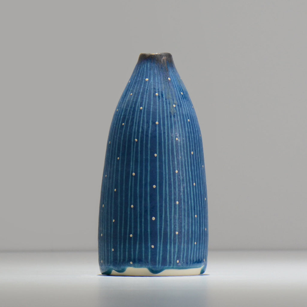 飯沼耕市 / 色彩碧釉 一輪挿し / shiki01_ichi01 / 約φ8.1cm / 花瓶