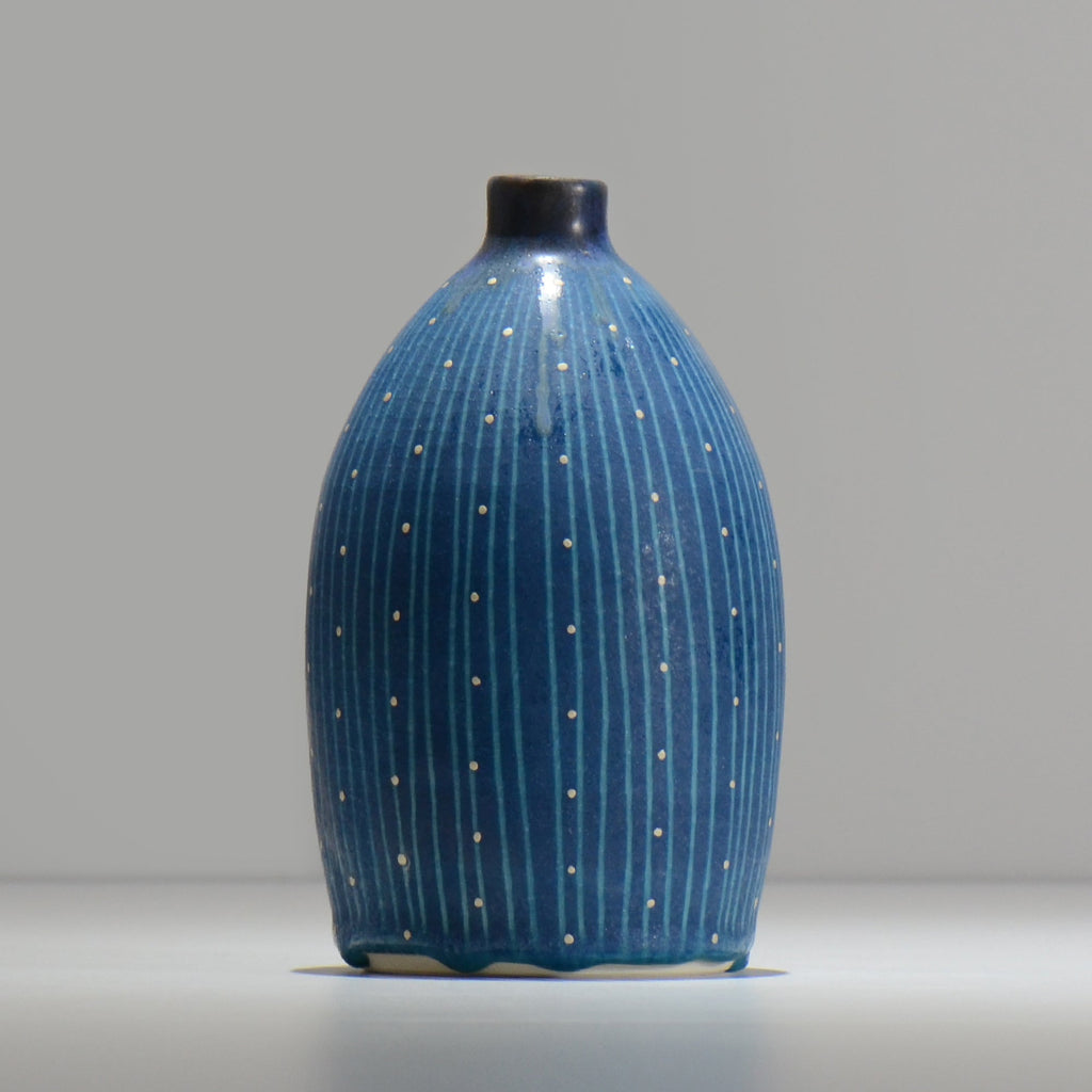 飯沼耕市 / 色彩碧釉 一輪挿し / shiki01_ichi02 / 約φ9.3cm / 花瓶