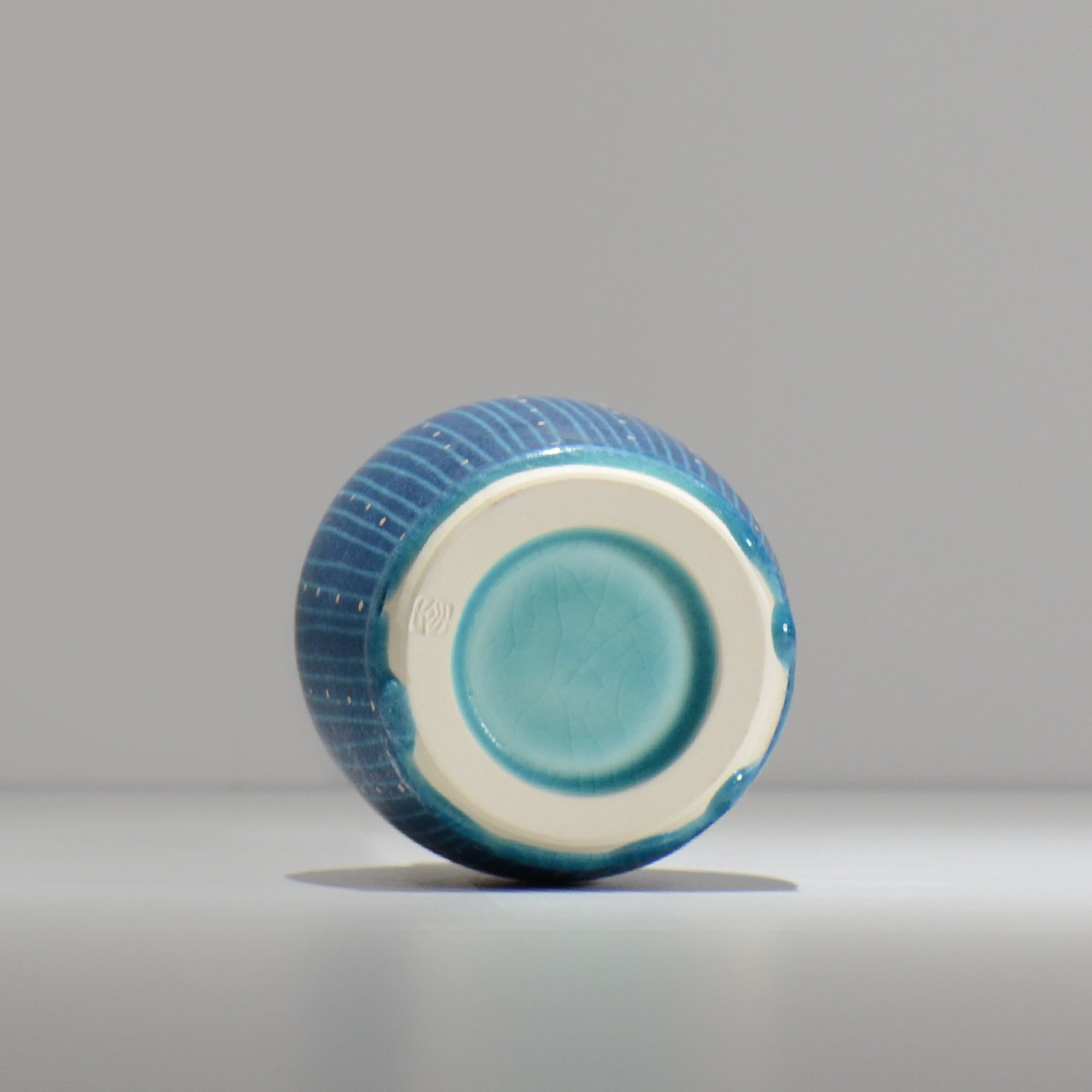 飯沼耕市 / 色彩碧釉 一輪挿し / shiki01_ichi02 / 約φ9.3cm / 花瓶