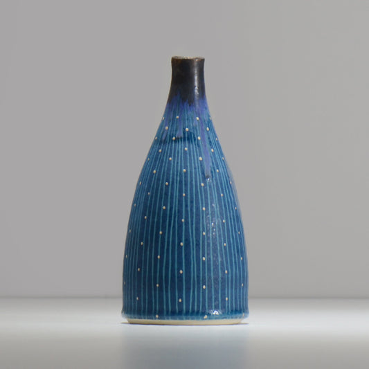 飯沼耕市 / 色彩碧釉 一輪挿し / shiki01_ichi03 / 約φ8.5cm / 花瓶