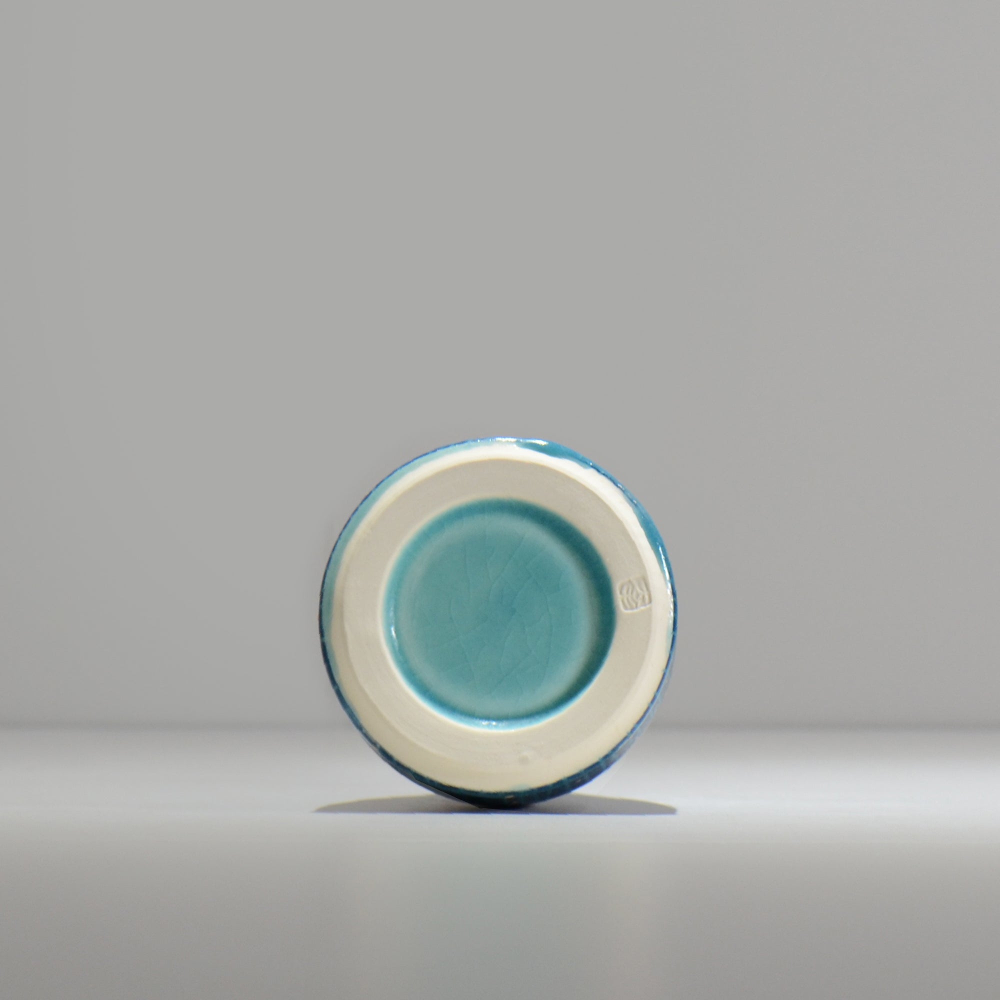 飯沼耕市 / 色彩碧釉 一輪挿し / shiki01_ichi03 / 約φ8.5cm / 花瓶