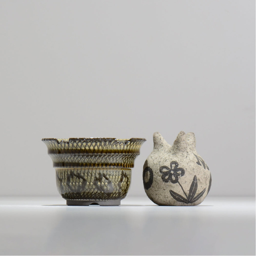 仲田唯希人 / SNAKE02 03/ 約φ11.5cm / 植木鉢