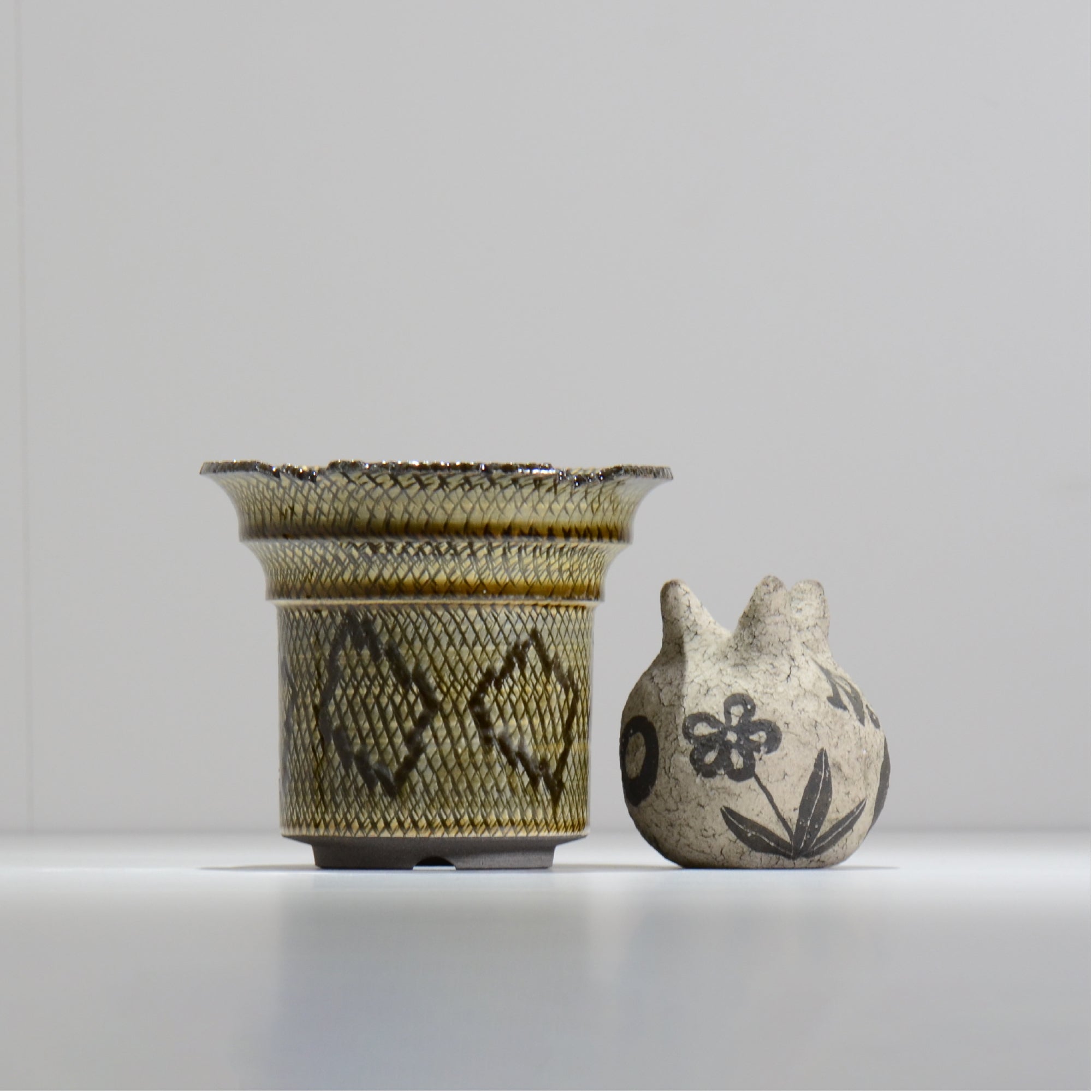 仲田唯希人 / SNAKE02 17/ 約φ13.3cm / 植木鉢