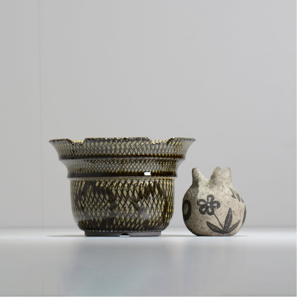 仲田唯希人 / SNAKE02 21/ 約φ17.3cm / 植木鉢