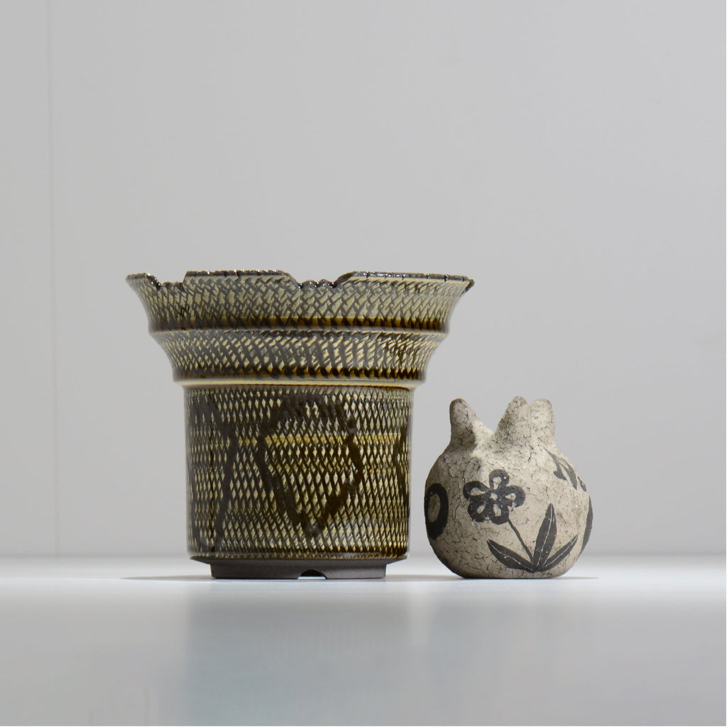 仲田唯希人 / SNAKE02 34/ 約φ16cm / 植木鉢