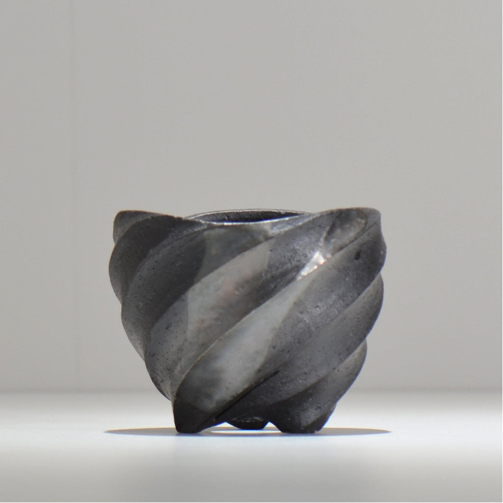 沖誠 / SPIIRAL_SILVER_08 / 約φ10.8cm  / 植木鉢