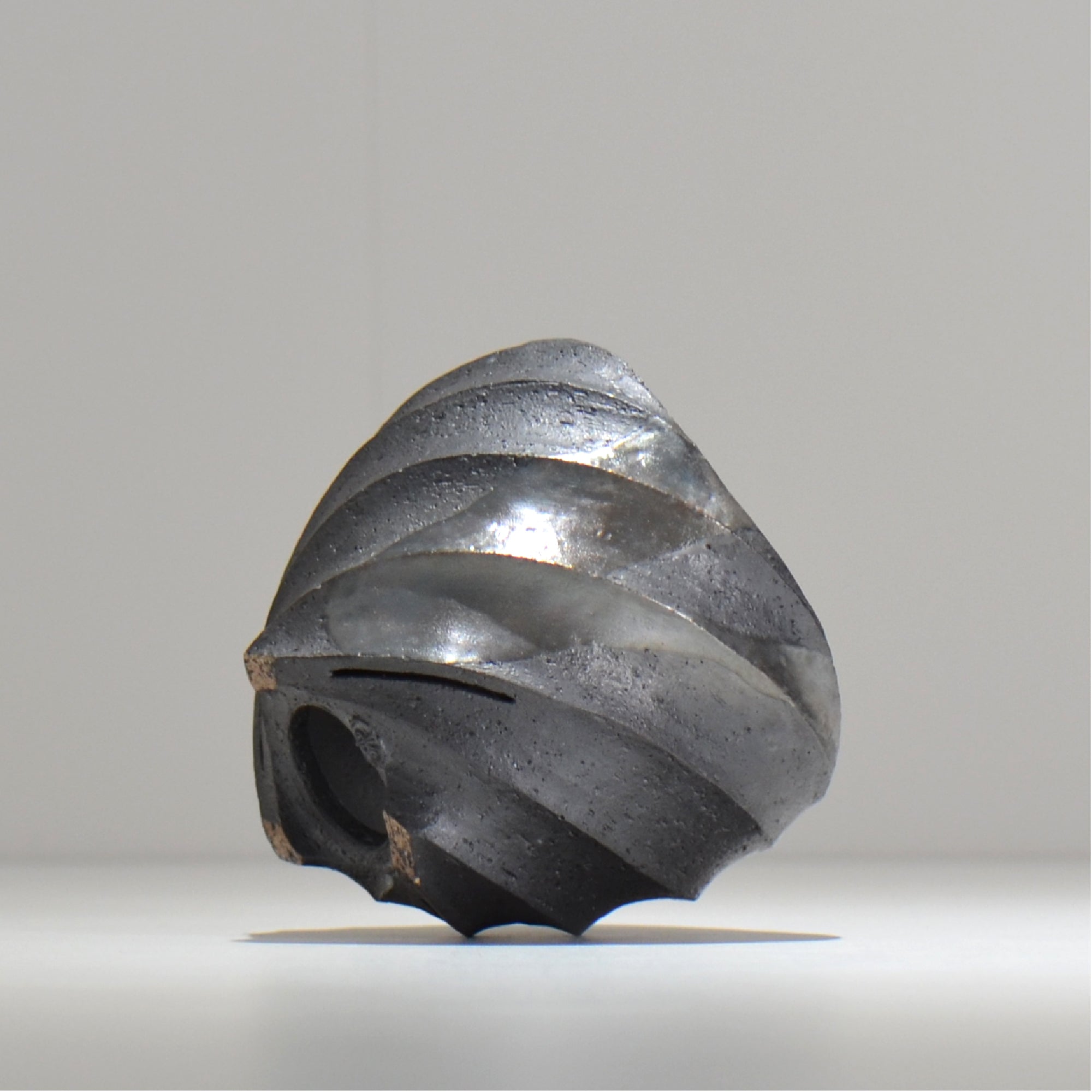 沖誠 / SPIIRAL_SILVER_08 / 約φ10.8cm  / 植木鉢