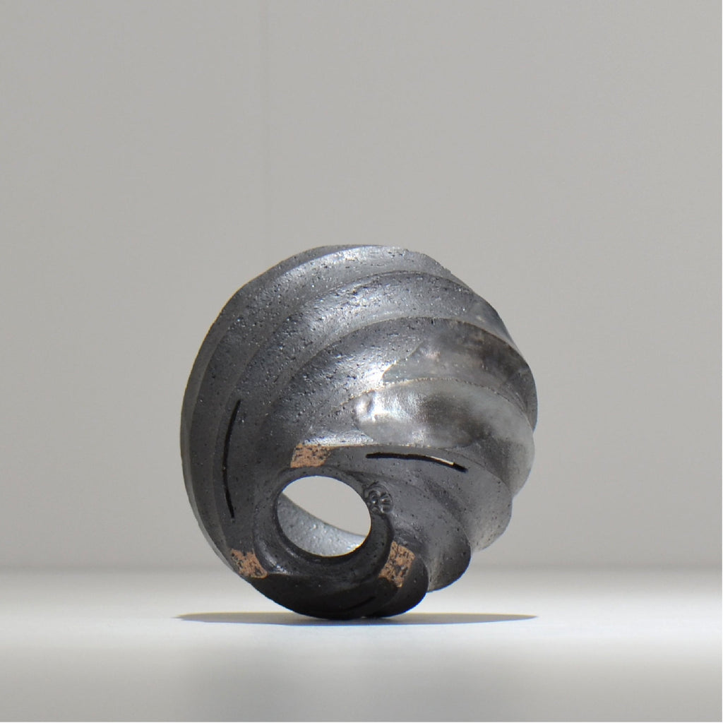 沖誠 / SPIIRAL_SILVER_08 / 約φ10.8cm  / 植木鉢