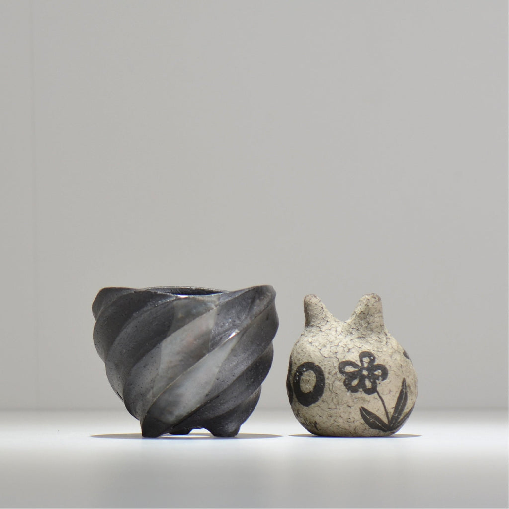 沖誠 / SPIIRAL_SILVER_08 / 約φ10.8cm  / 植木鉢