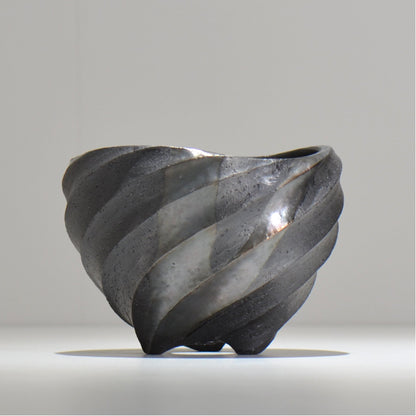 沖誠 / SPIIRAL_SILVER_14 / 約φ14.9cm  / 植木鉢
