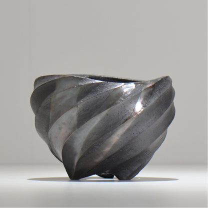 沖誠 / SPIIRAL_SILVER_15 / 約φ15.2cm  / 植木鉢