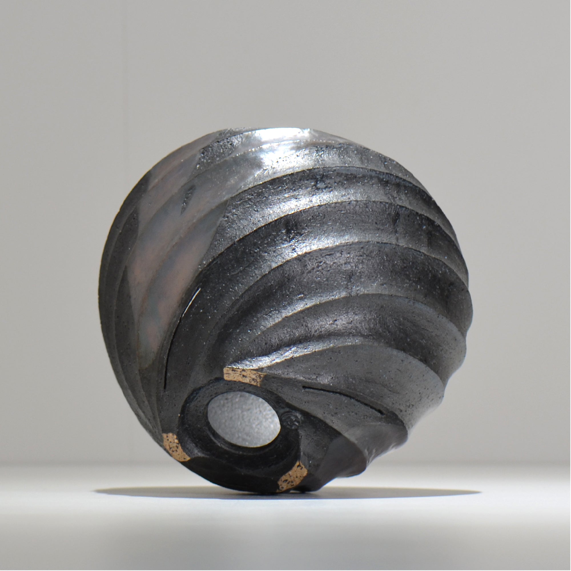 沖誠 / SPIIRAL_SILVER_18 / 約φ18.1cm  / 植木鉢