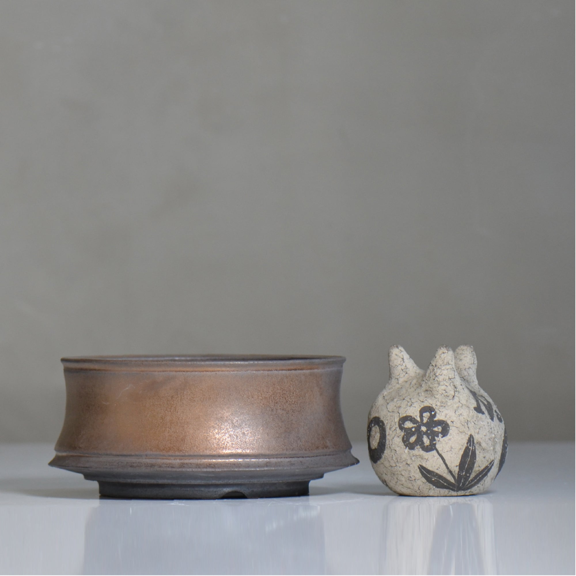 subamenotsu工房 / BRONZE / ss_08_l / 約 φ15.7cm / 植木鉢