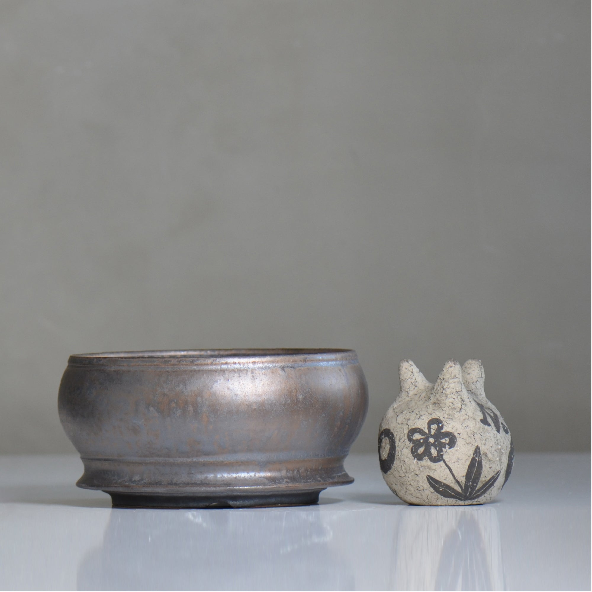 subamenotsu工房 / BRONZE / ss_09_l / 約 φ16.2cm / 植木鉢
