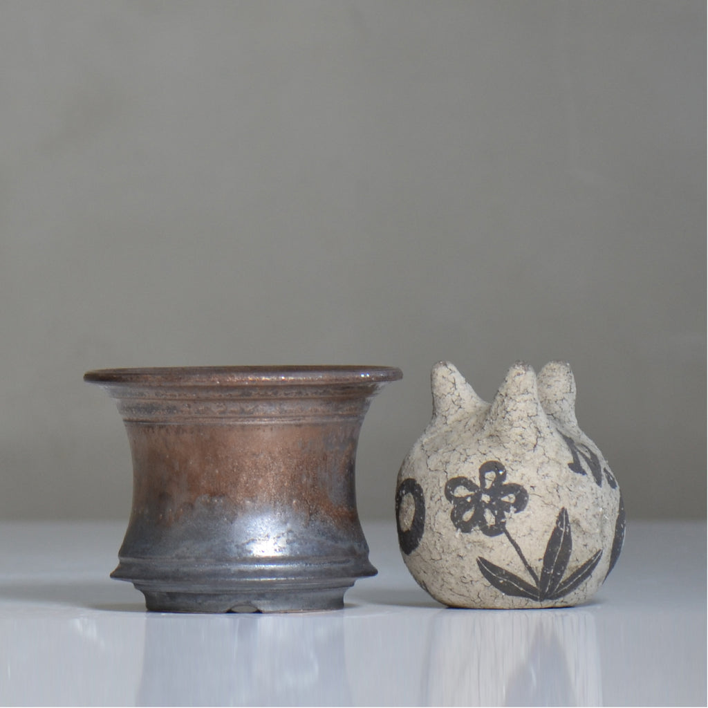 subamenotsu工房 / BRONZE / ss_13_s / 約 φ10.5cm / 植木鉢