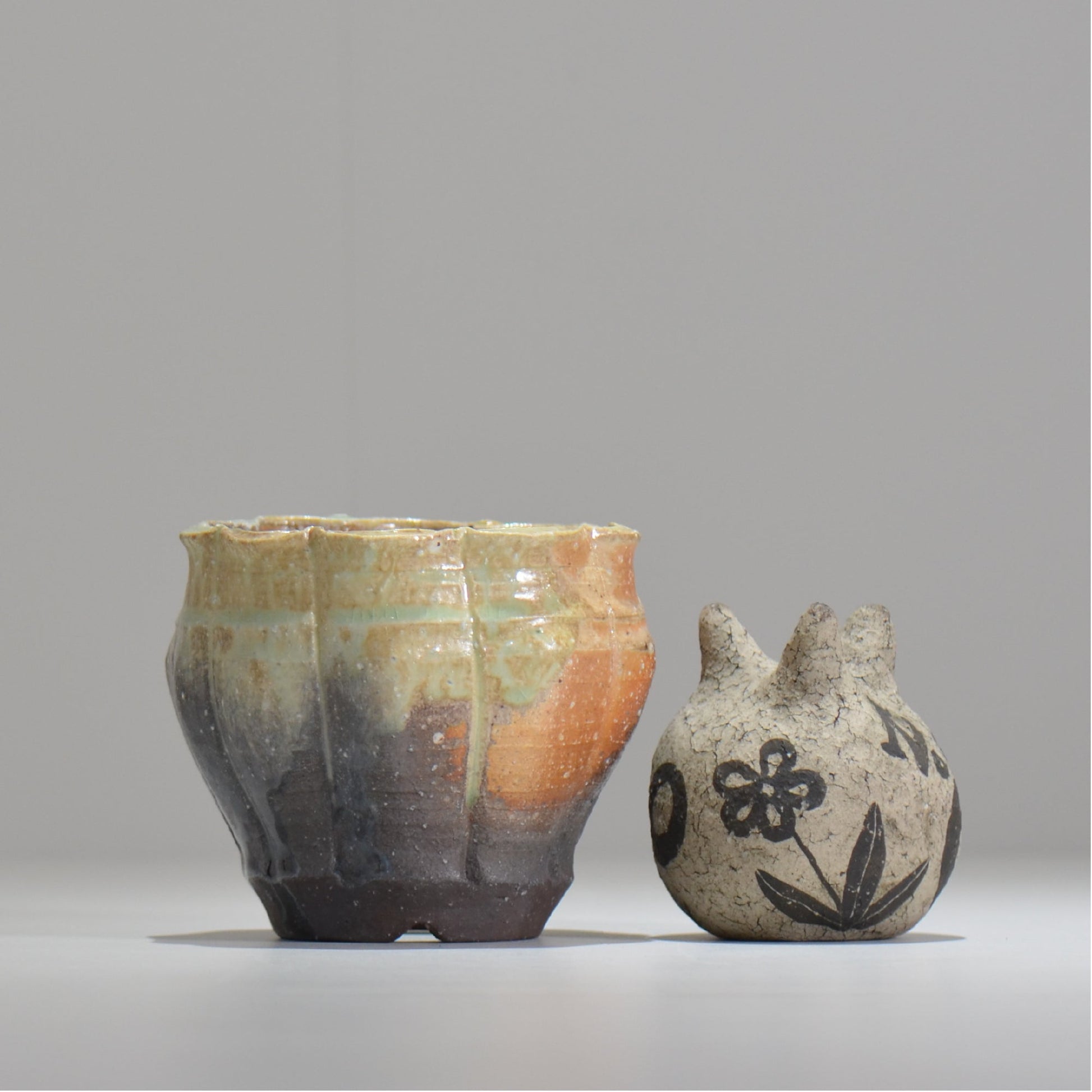 須釜 優子 / 伊賀輪花鉢 / sy04_02_s  / 約 φ10cm / 植木鉢