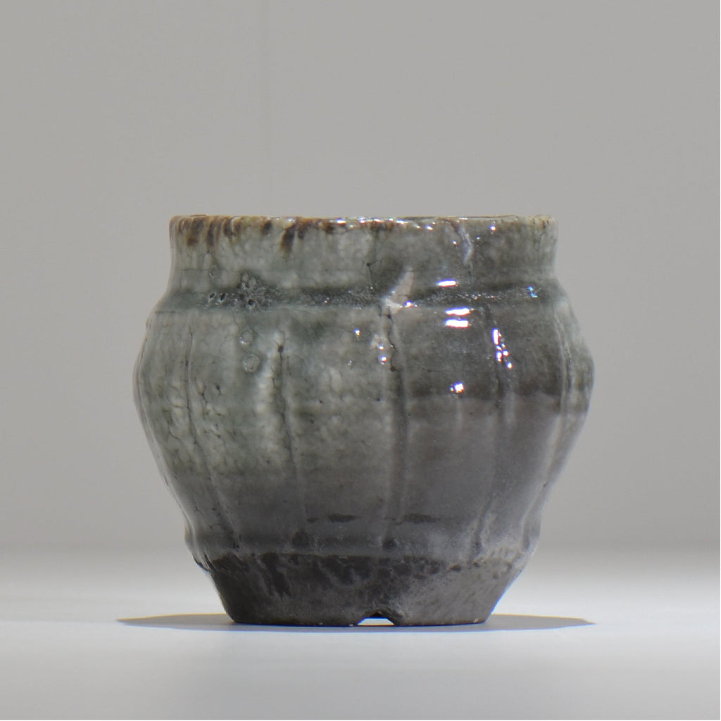 須釜 優子 / 伊賀白灰輪花鉢 / sy04_03_s  / 約 φ10cm / 植木鉢