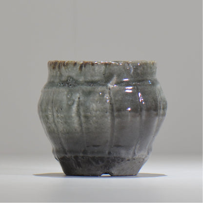 須釜 優子 / 伊賀白灰輪花鉢 / sy04_03_s  / 約 φ10cm / 植木鉢