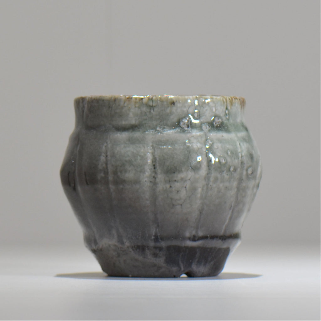 須釜 優子 / 伊賀白灰輪花鉢 / sy04_03_s  / 約 φ10cm / 植木鉢
