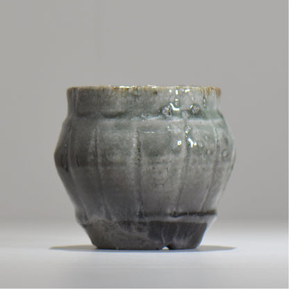 須釜 優子 / 伊賀白灰輪花鉢 / sy04_03_s  / 約 φ10cm / 植木鉢