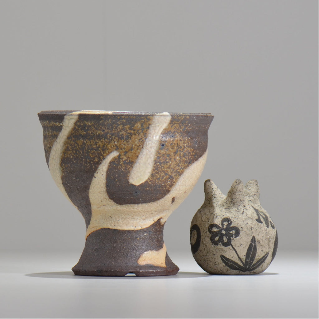 須釜 優子 / 伊賀白がけ鉢 / sy04_07_m  / 約 φ15cm / 植木鉢