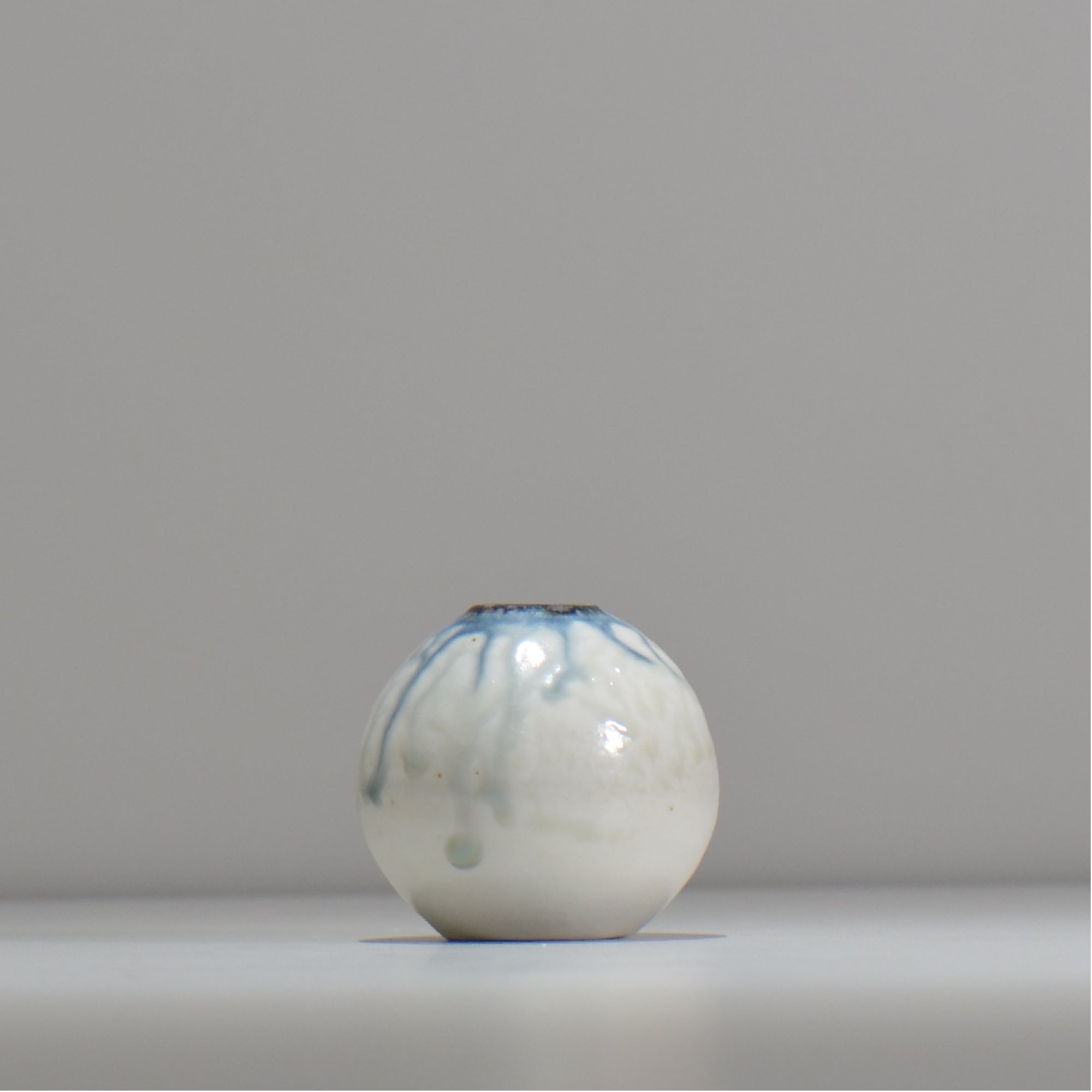 須釜 優子 / 青ながし一輪挿し / sy_ichi01_xs / 底面 直径約3.7cm / 花瓶