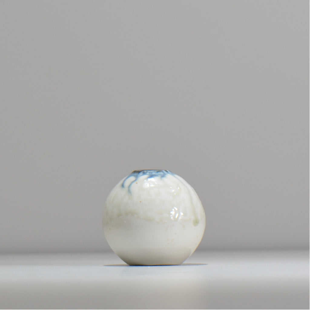 須釜 優子 / 青ながし一輪挿し / sy_ichi01_xs / 底面 直径約3.7cm / 花瓶