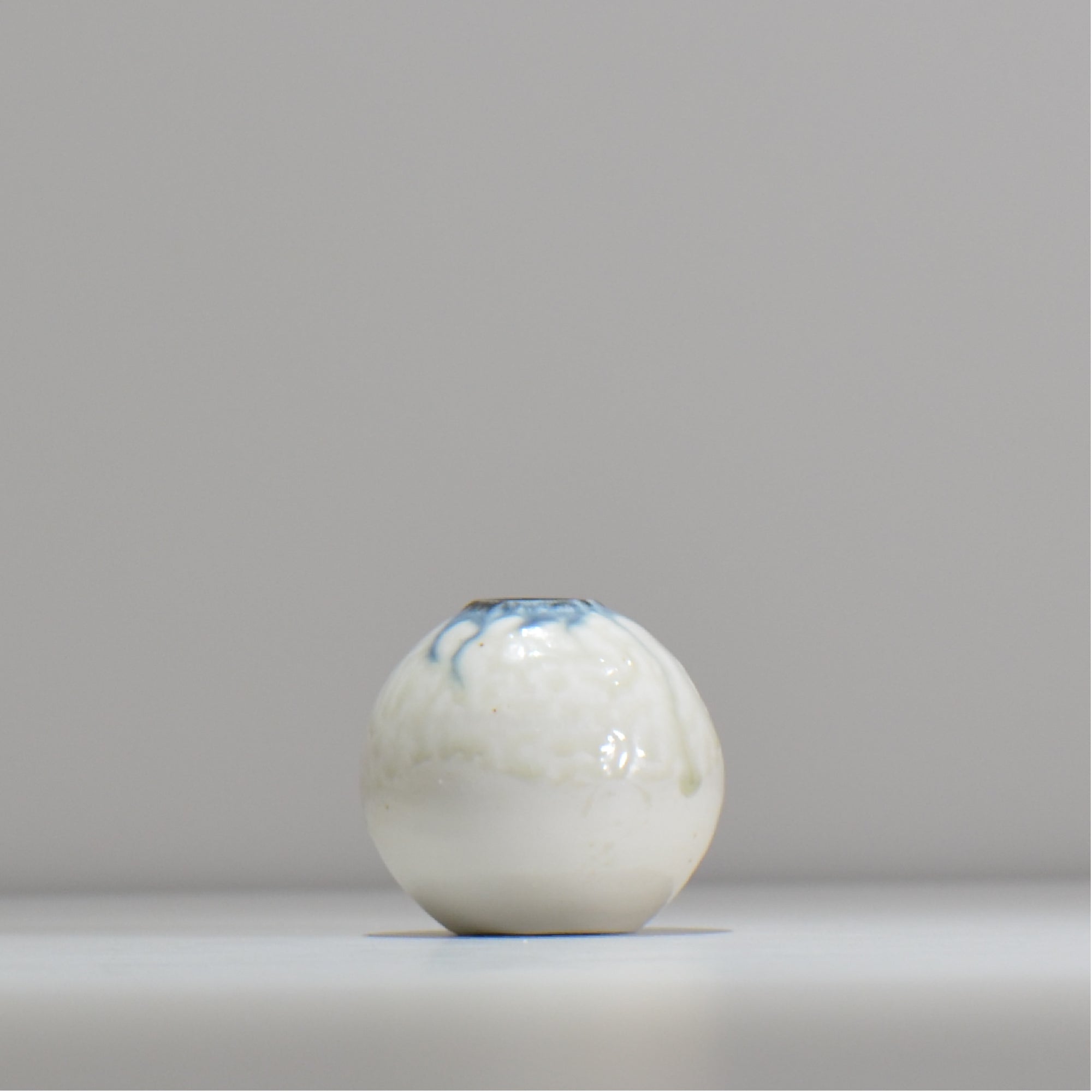 須釜 優子 / 青ながし一輪挿し / sy_ichi01_xs / 底面 直径約3.7cm / 花瓶