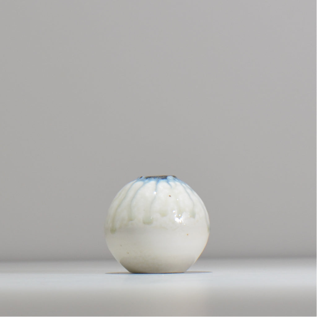 須釜 優子 / 青ながし一輪挿し / sy_ichi01_xs / 底面 直径約3.7cm / 花瓶