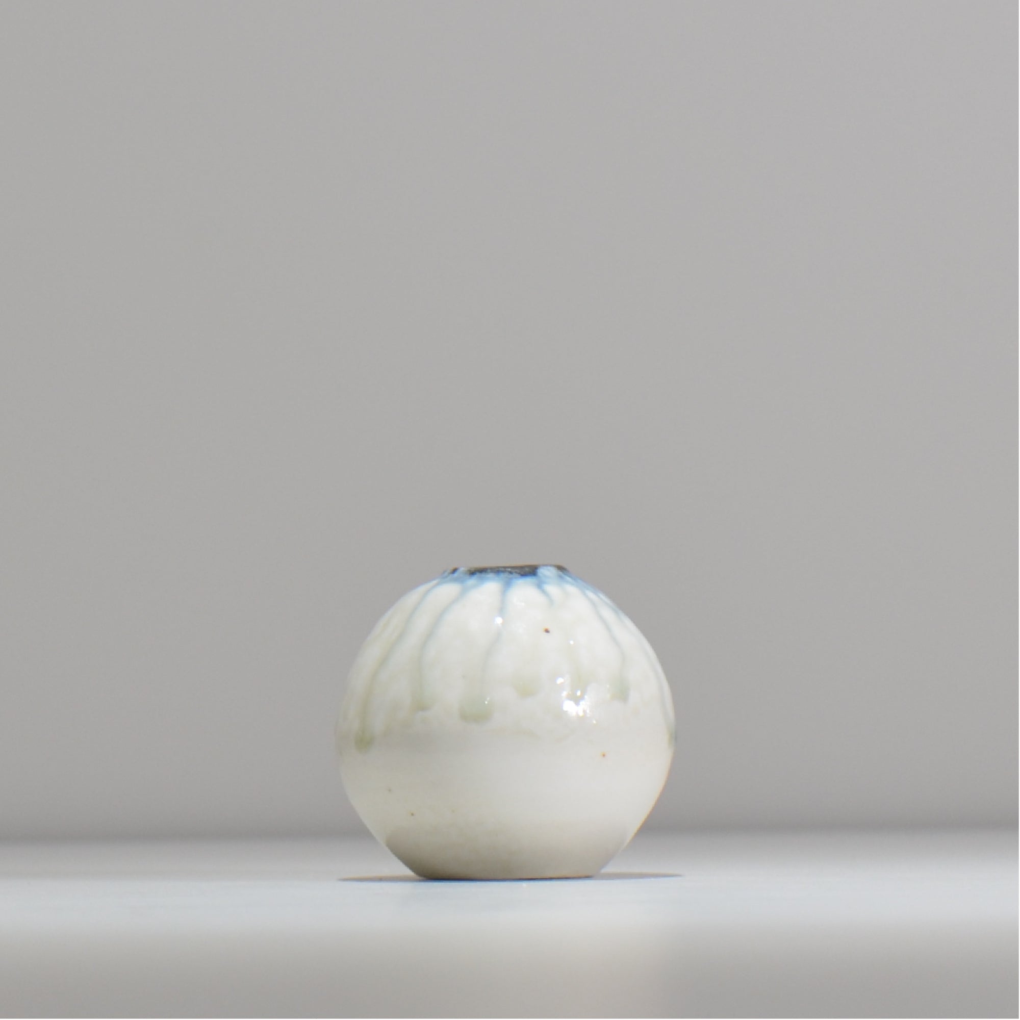 須釜 優子 / 青ながし一輪挿し / sy_ichi01_xs / 底面 直径約3.7cm / 花瓶