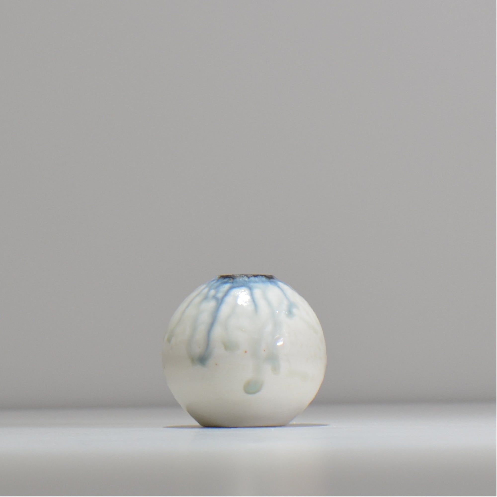 須釜 優子 / 青ながし一輪挿し / sy_ichi01_xs / 底面 直径約3.7cm / 花瓶