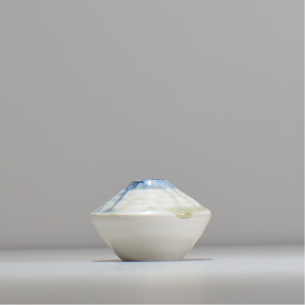 須釜 優子 / 青ながし一輪挿し / sy_ichi02_xs / 底面 直径約4.2cm / 花瓶 