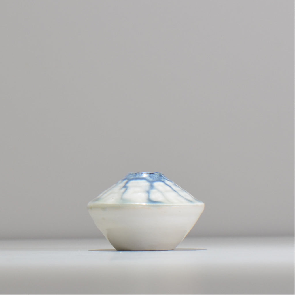 須釜 優子 / 青ながし一輪挿し / sy_ichi02_xs / 底面 直径約4.2cm / 花瓶 