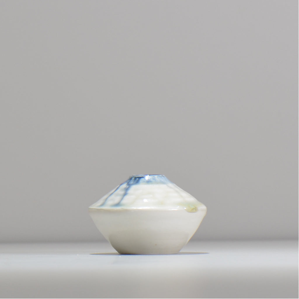 須釜 優子 / 青ながし一輪挿し / sy_ichi02_xs / 底面 直径約4.2cm / 花瓶 