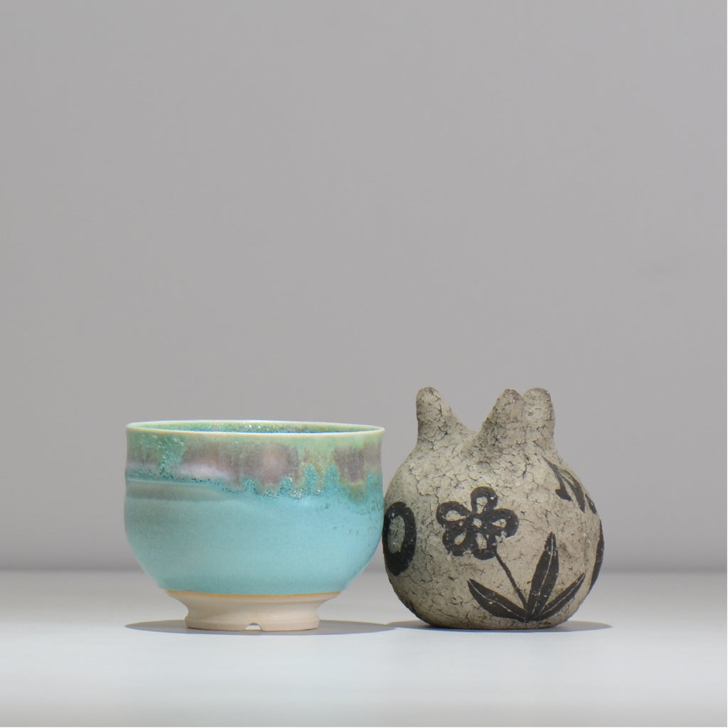 照鉢-terrace cotta- / AJISAI / tc4_aji04_s / 約9cm × 植木鉢