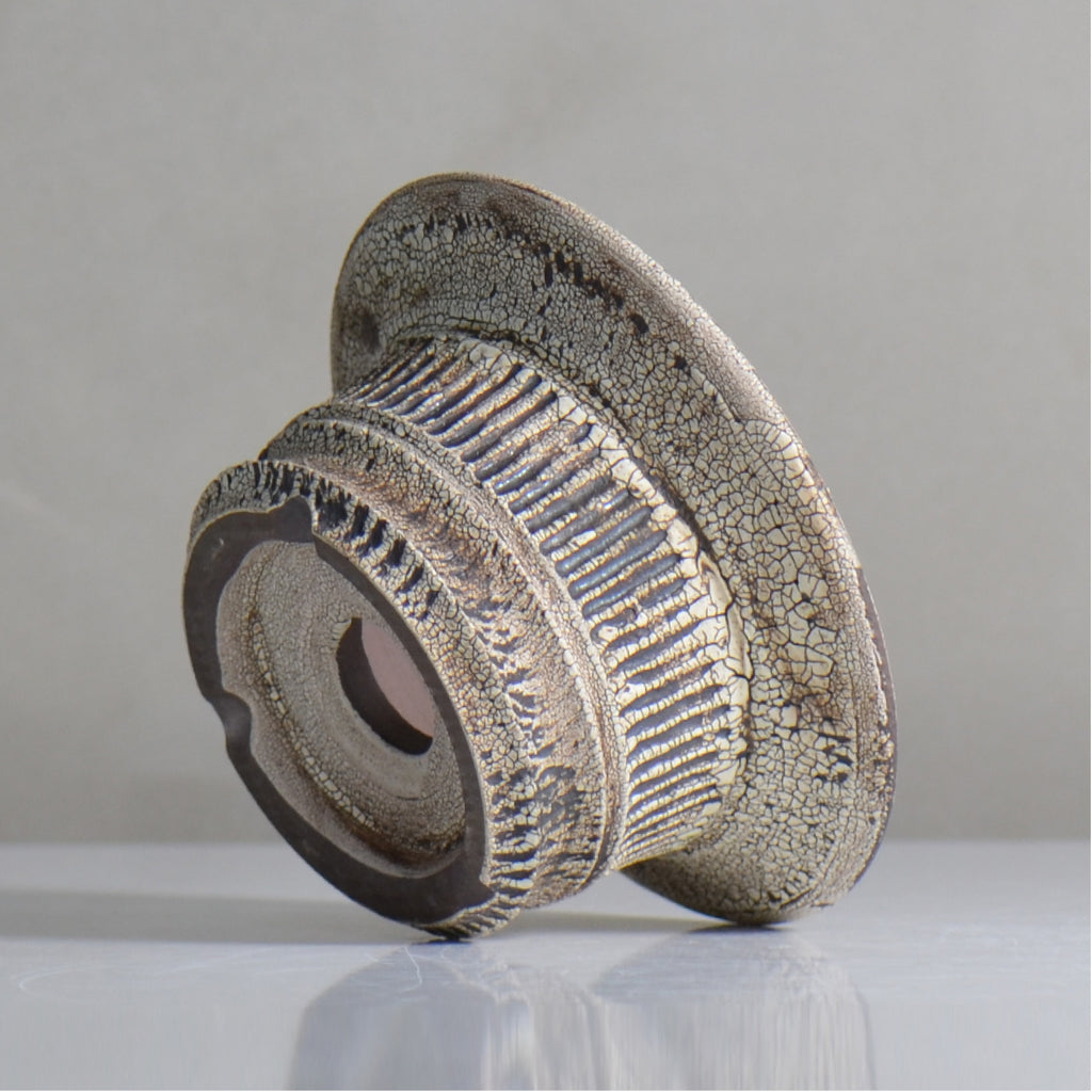 照鉢-terrace cotta- / ALIBON しのぎ飛びカンナ / tc6_al04_m / 約14.5cm  / 植木鉢