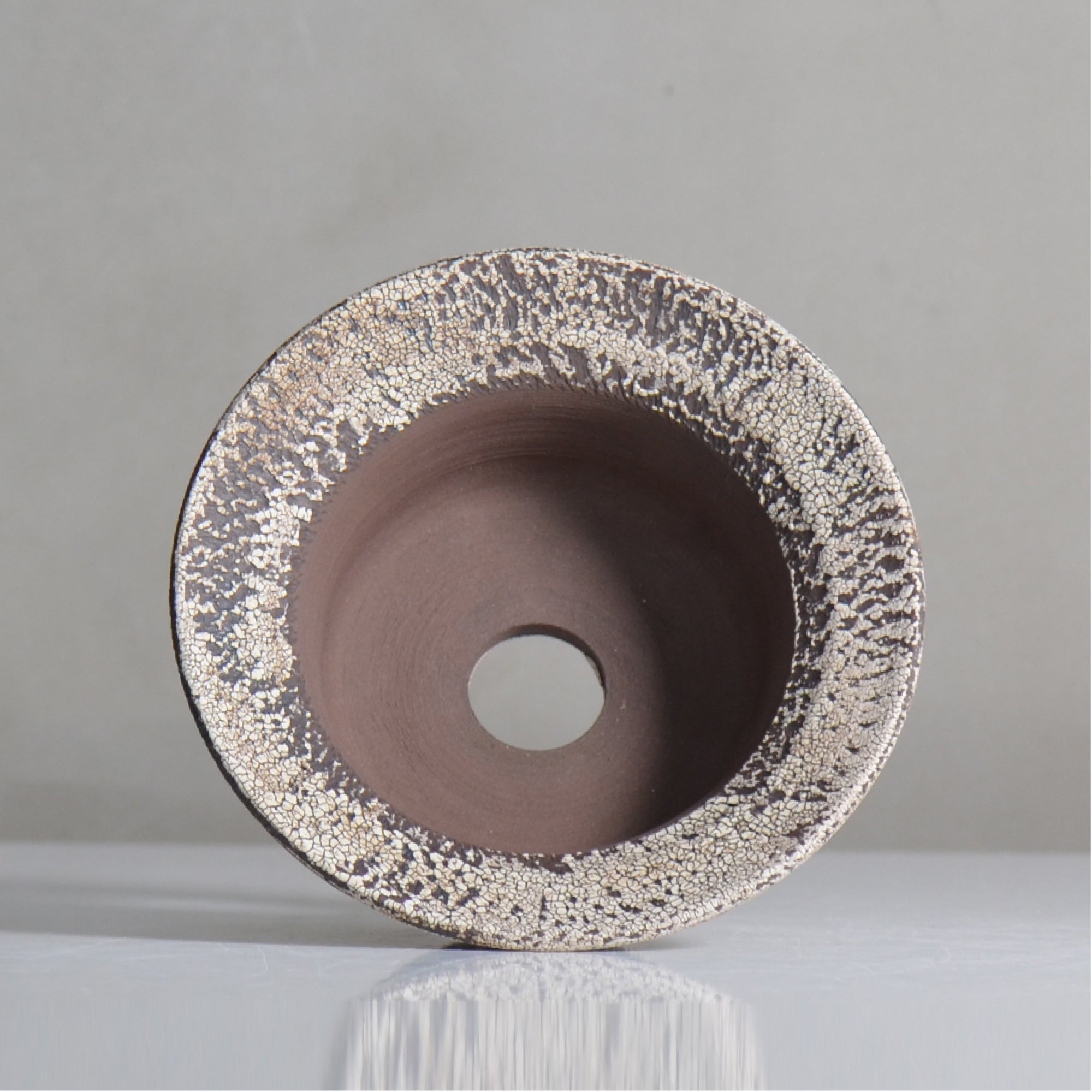 照鉢-terrace cotta- / ALIBON しのぎ飛びカンナ / tc6_al04_m / 約14.5cm  / 植木鉢