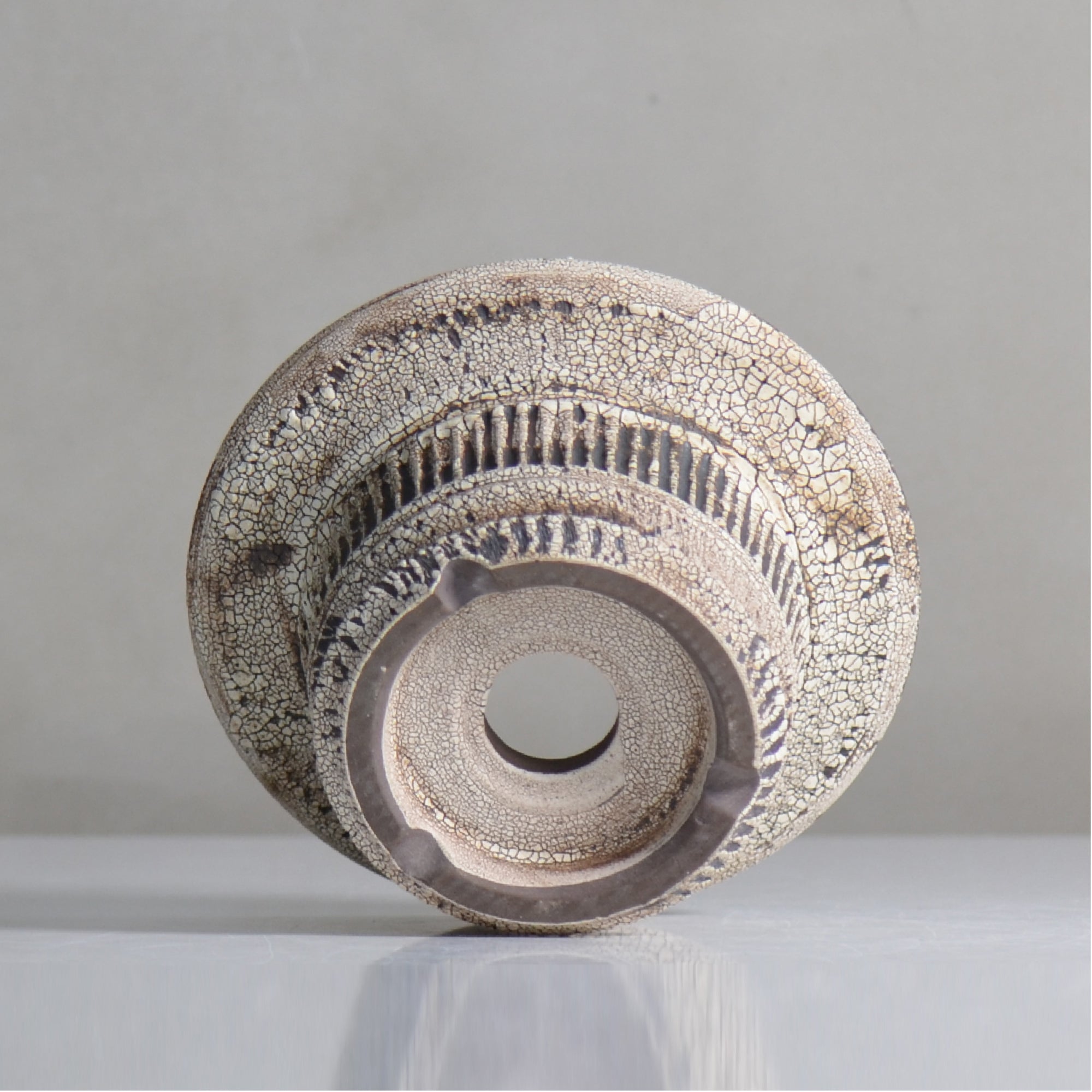 照鉢-terrace cotta- / ALIBON しのぎ飛びカンナ / tc6_al04_m / 約14.5cm  / 植木鉢
