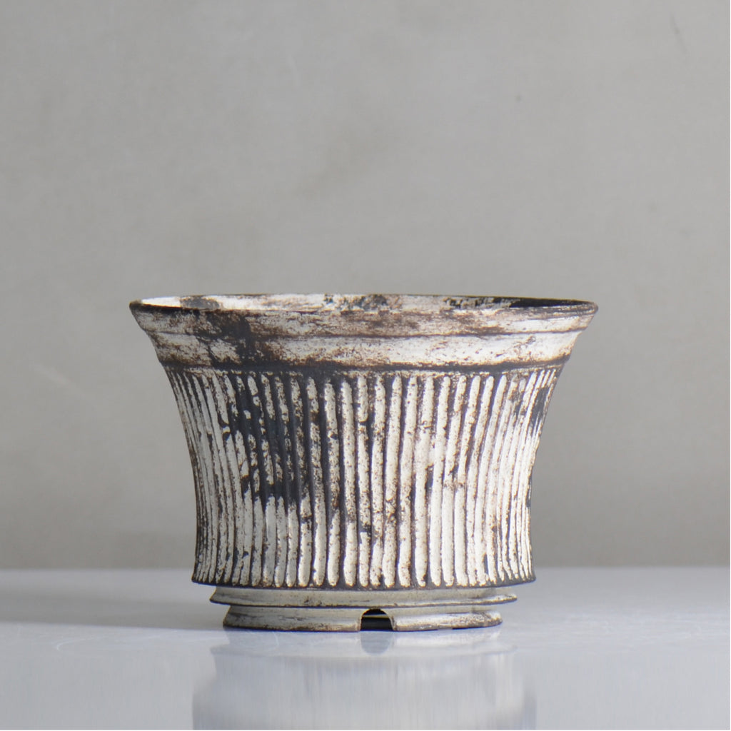照鉢-terrace cotta- / ALIBON しのぎ / tc6_al05_m / 約14.5cm / 植木鉢