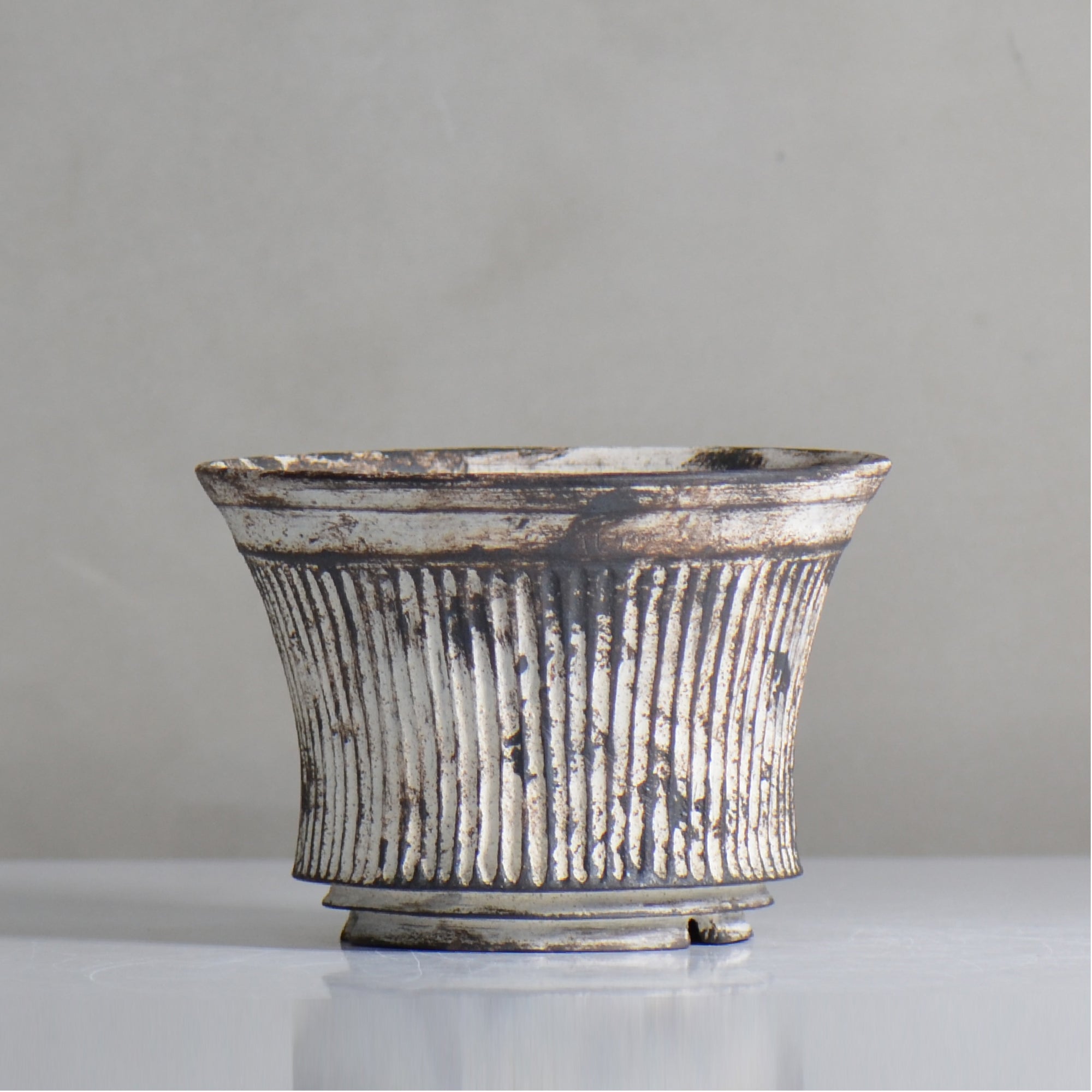 照鉢-terrace cotta- / ALIBON しのぎ / tc6_al05_m / 約14.5cm