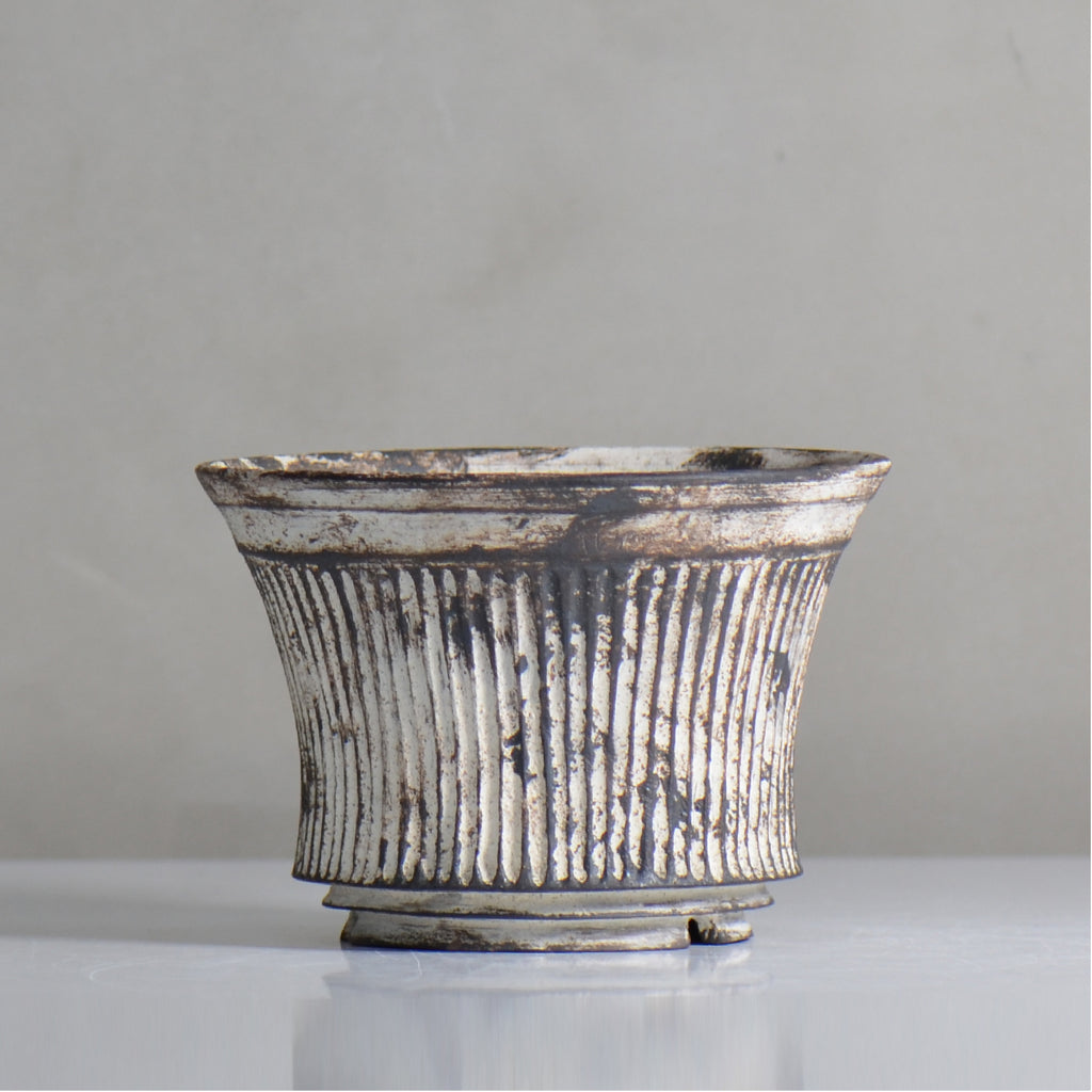 照鉢-terrace cotta- / ALIBON しのぎ / tc6_al05_m / 約14.5cm / 植木鉢