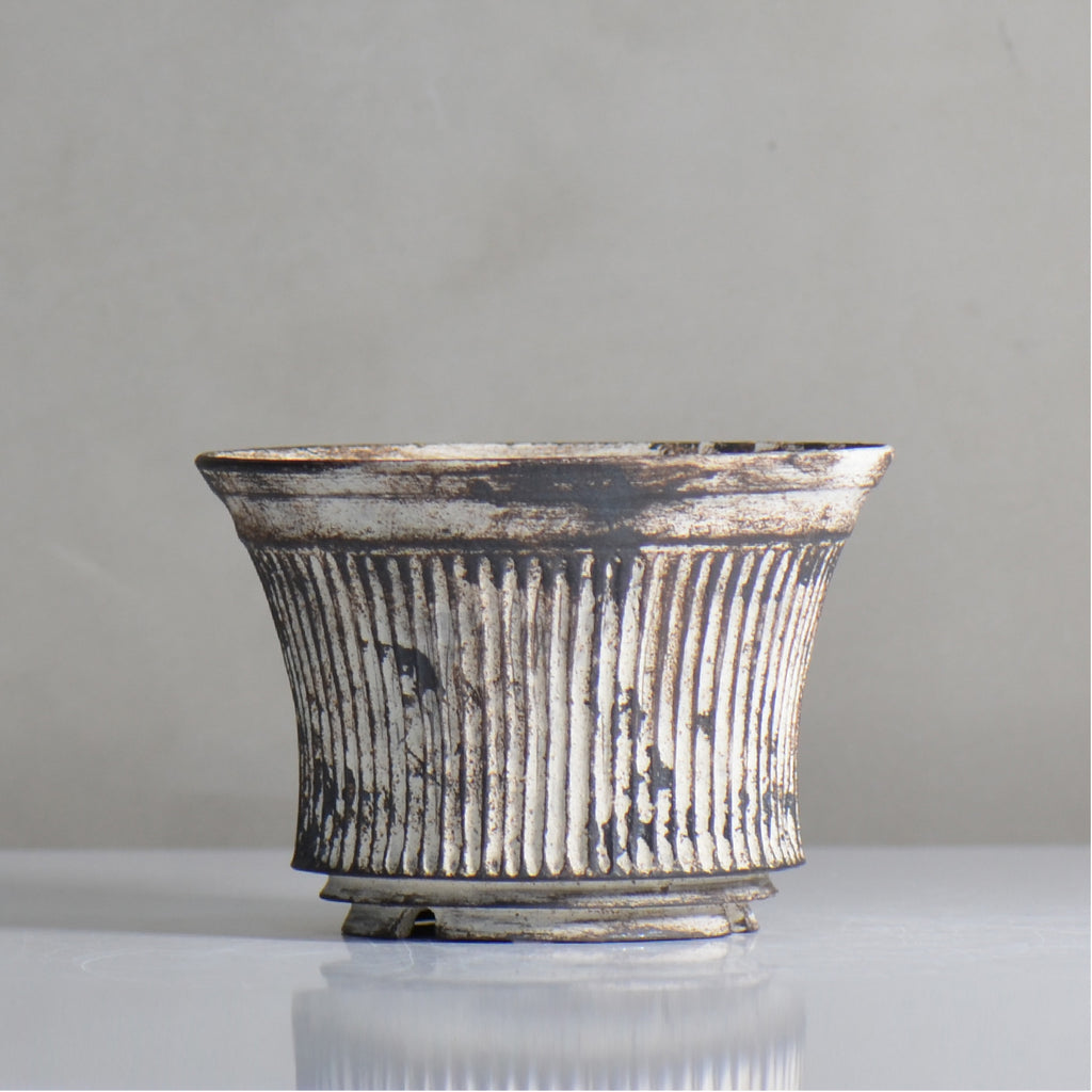 照鉢-terrace cotta- / ALIBON しのぎ / tc6_al05_m / 約14.5cm / 植木鉢