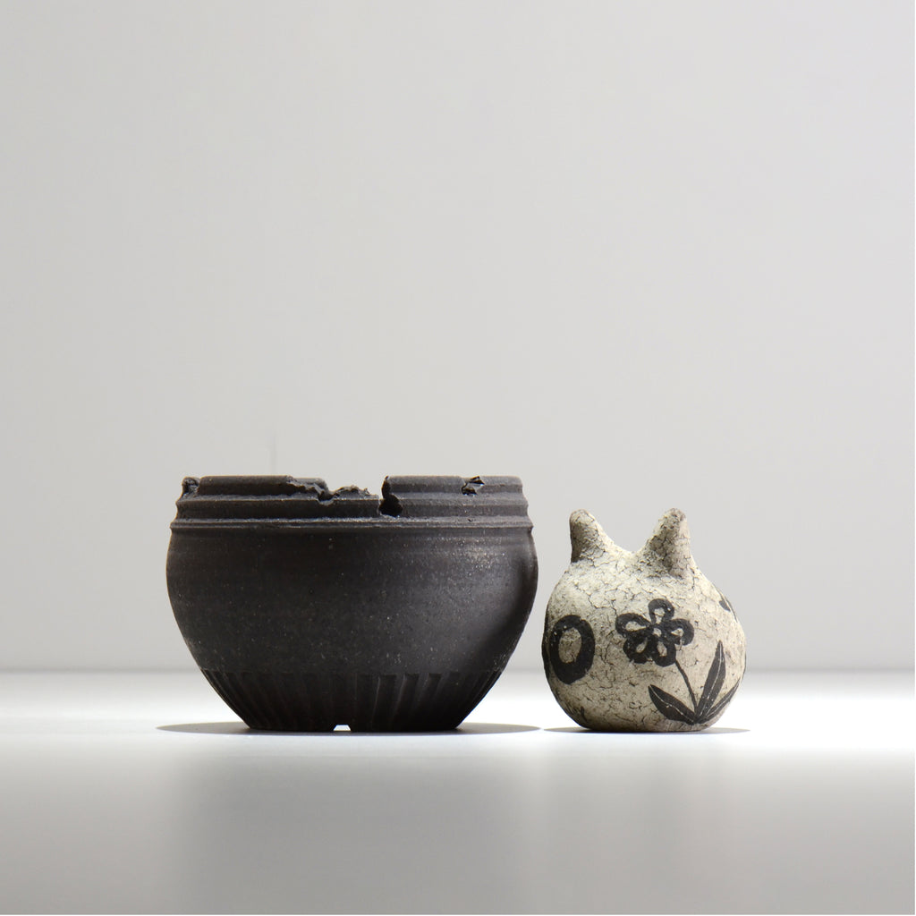 菊地元野 / TEN BLACK MATT - 01/Mサイズ / 約φ12.5cm / 植木鉢