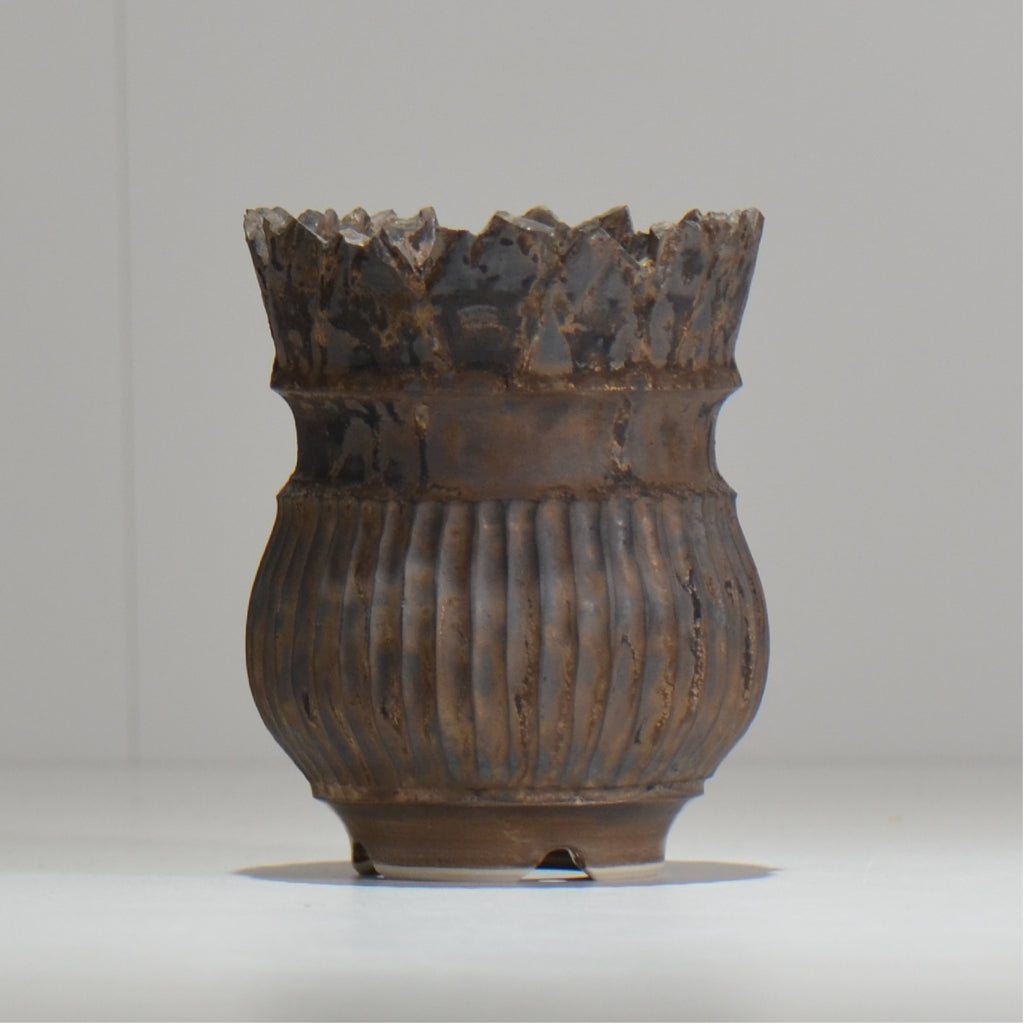 陶房Kibi / CROWN VARZ/ tk1_cr02_s / 約 φ9cm / 植木鉢