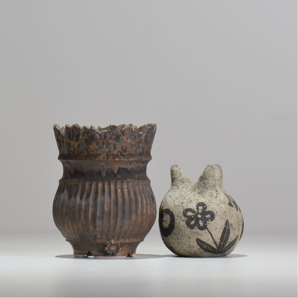 陶房Kibi / CROWN VARZ/ tk1_cr02_s / 約 φ9cm / 植木鉢