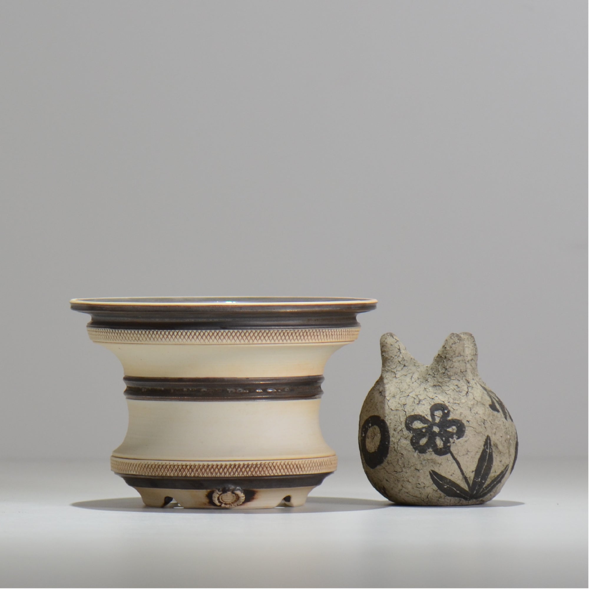 陶房Kibi / roulette / tk1_ro01_m / 約 φ14.7cm / 植木鉢