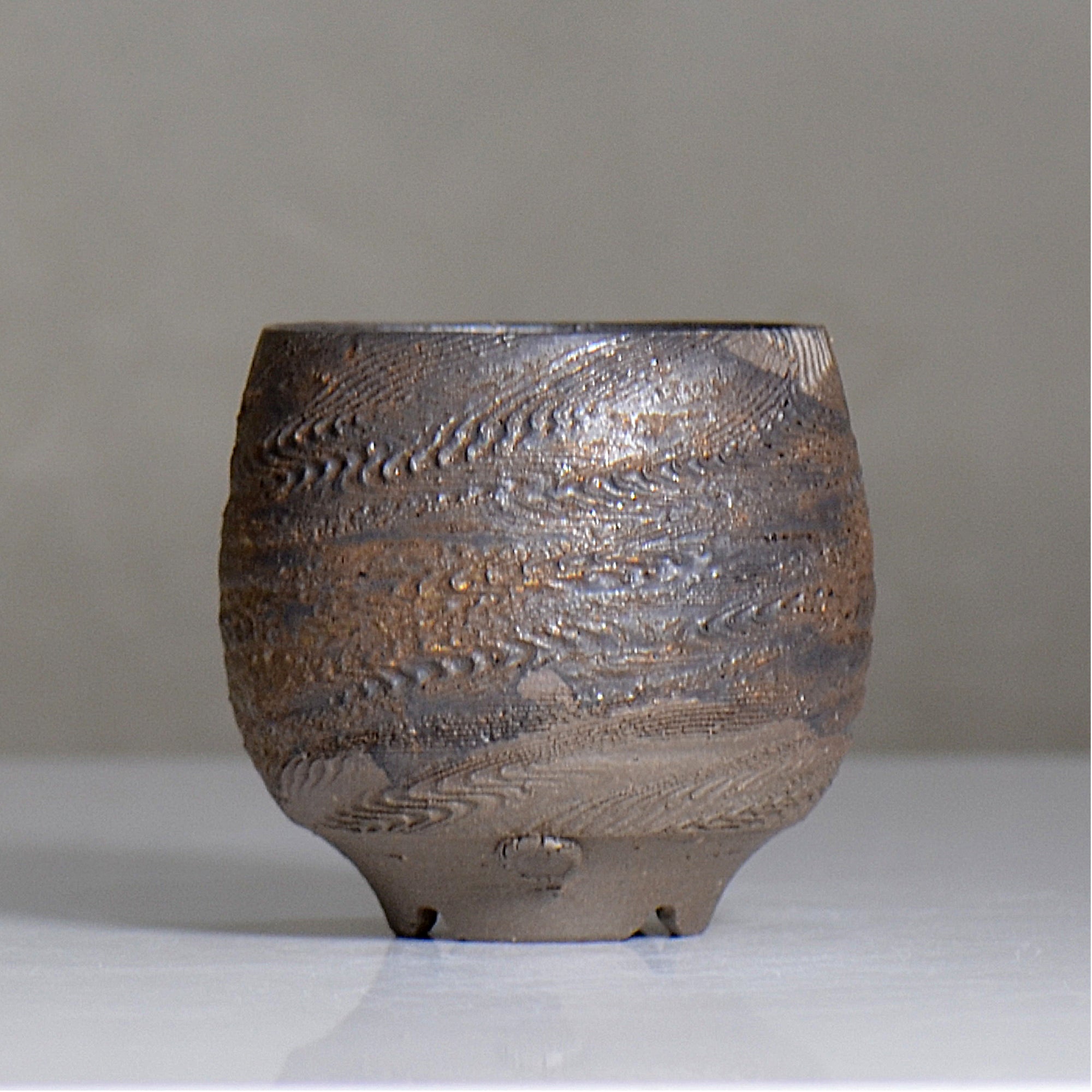 陶房KIBI  / 金泥  /  tk2_kd01_s / 約 φ9.3cm / 植木鉢