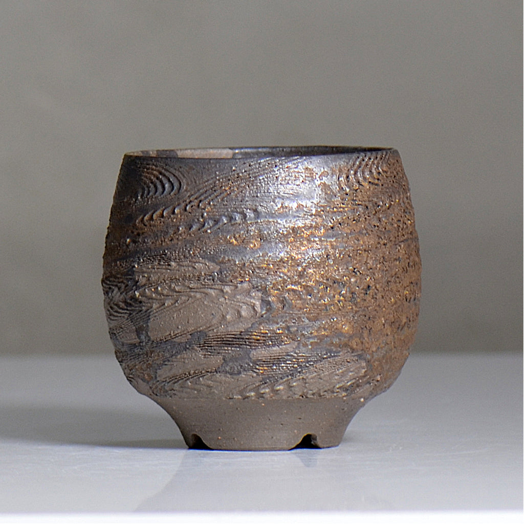 陶房KIBI  / 金泥  /  tk2_kd01_s / 約 φ9.3cm / 植木鉢