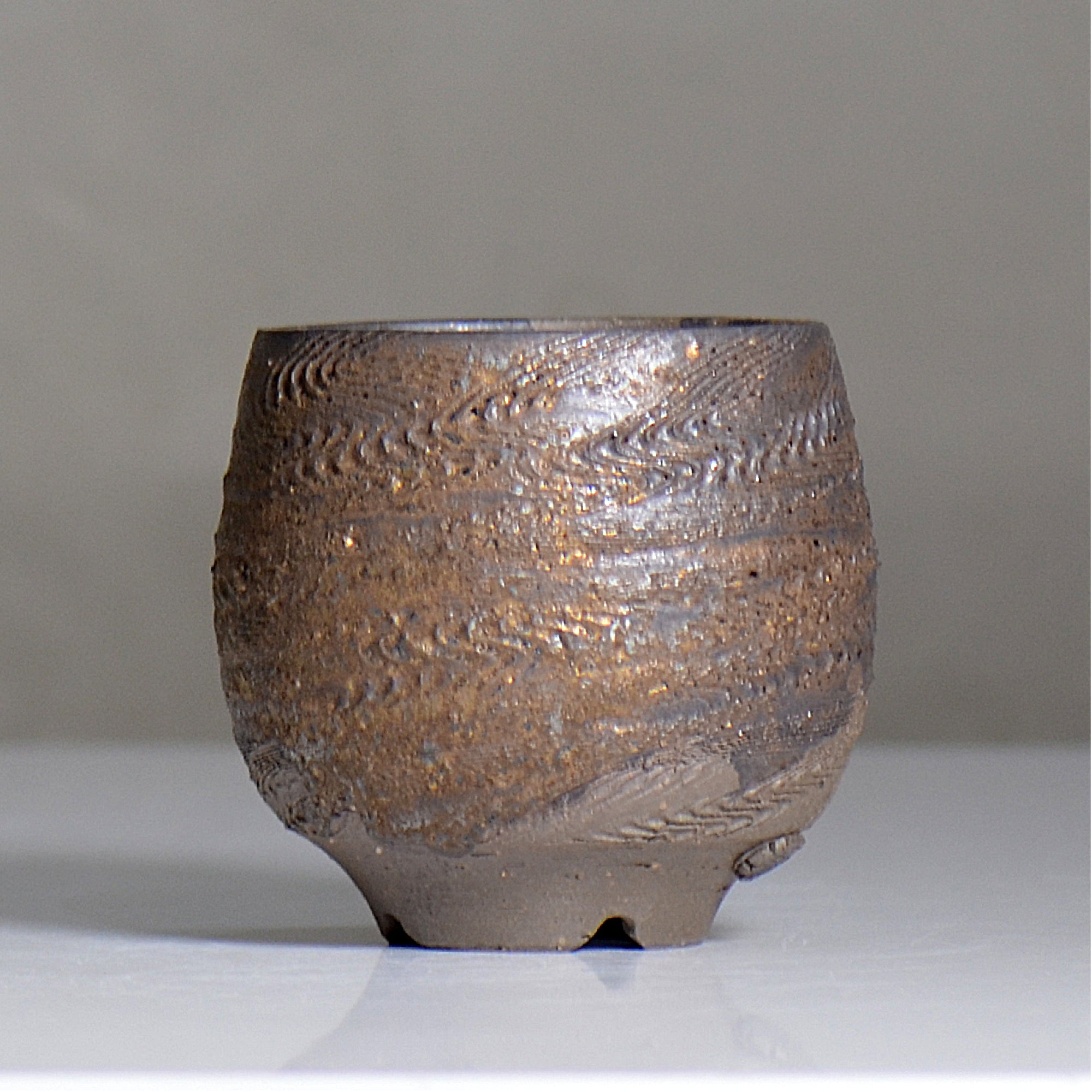 陶房KIBI  / 金泥  /  tk2_kd01_s / 約 φ9.3cm / 植木鉢