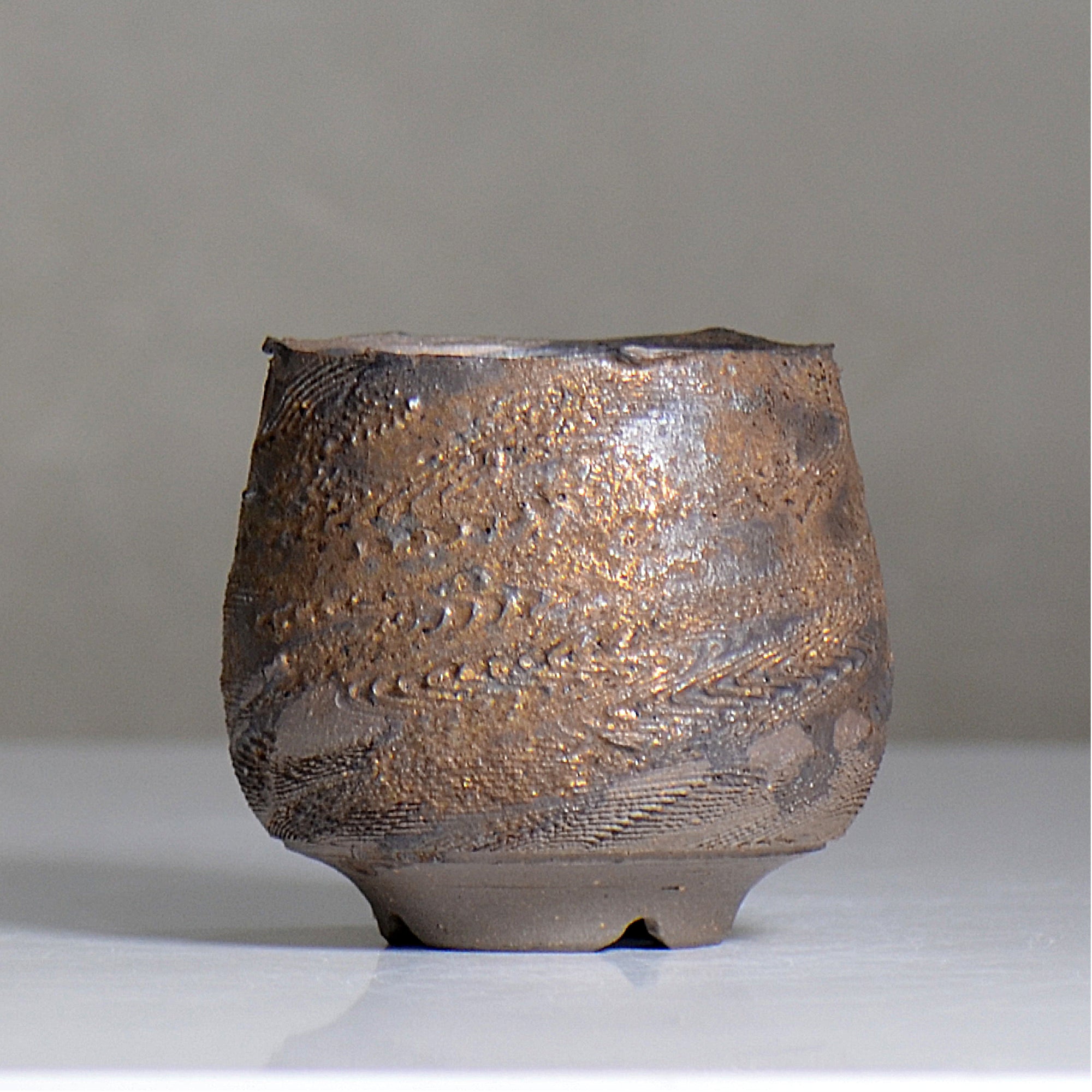 陶房KIBI  / 金泥  /  tk2_kd02_s / 約 φ9cm / 植木鉢
